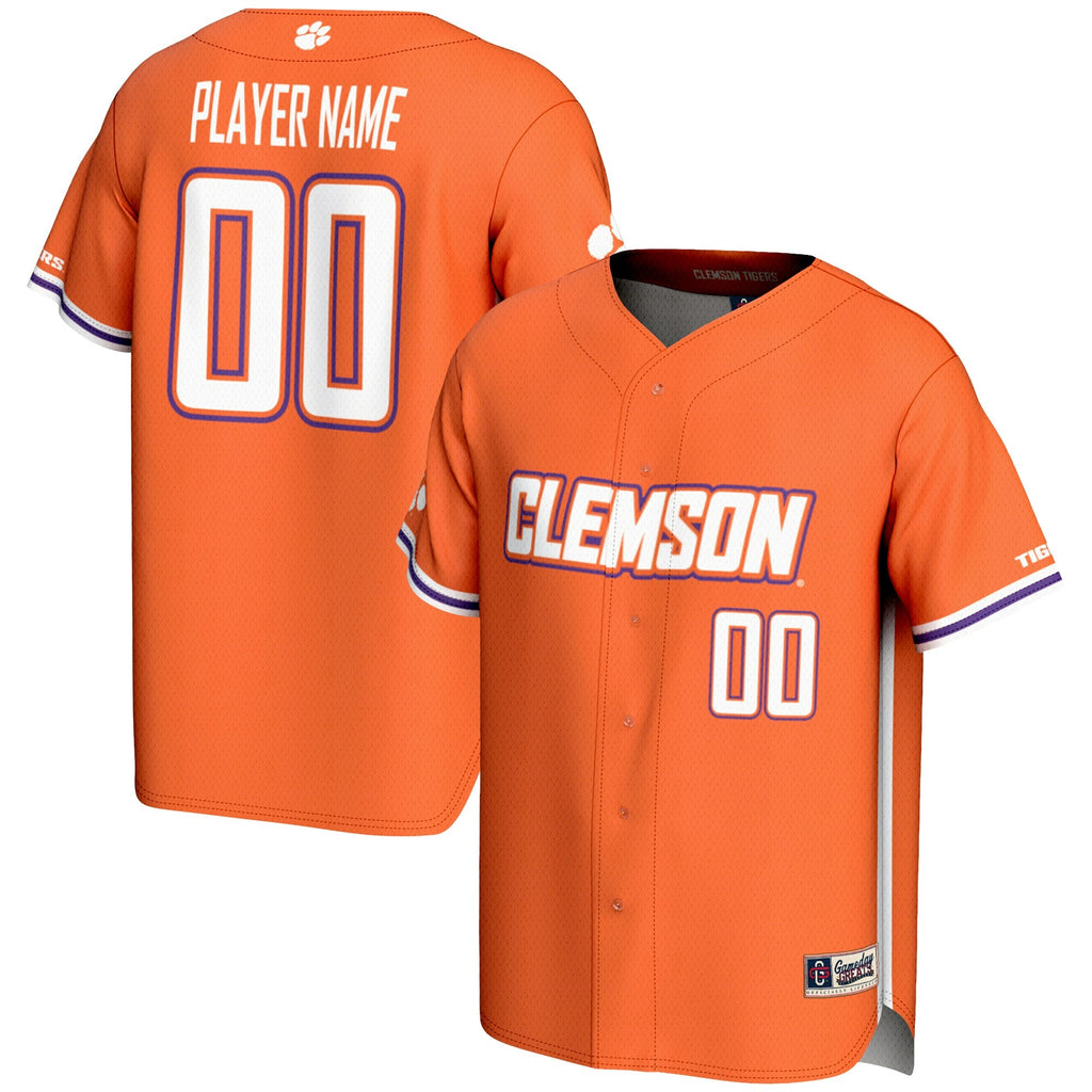 Clemson Tigers NIL Pick-A-Player Lightweight Baseball Jersey - Orange