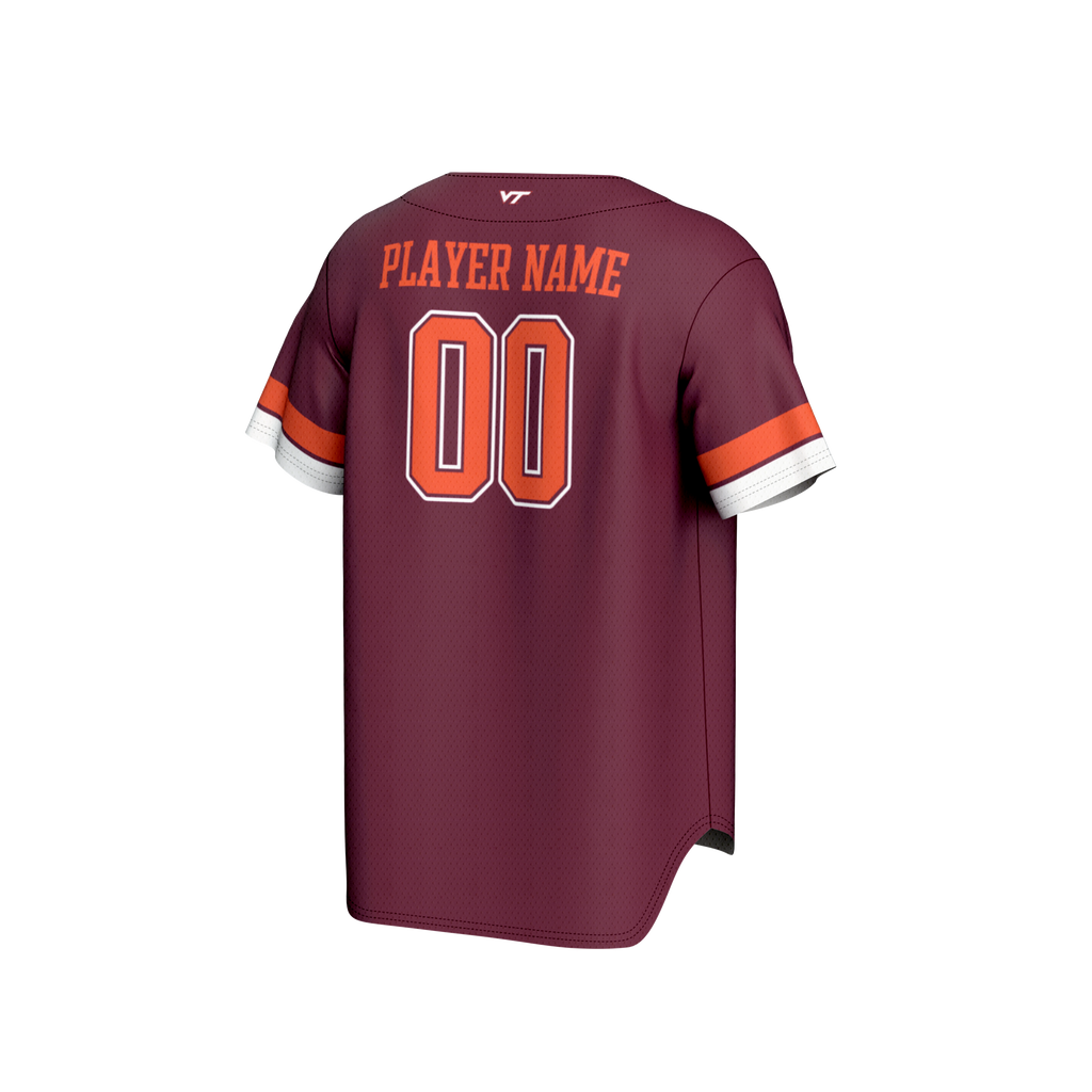 Virginia Tech Hokies NIL Pick-A-Player Lightweight Baseball Jersey - Maroon
