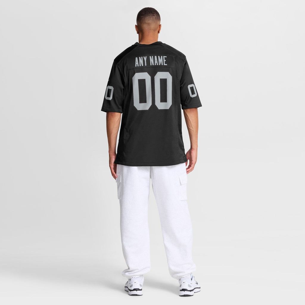 Las Vegas Raiders Black Custom Game Jersey
