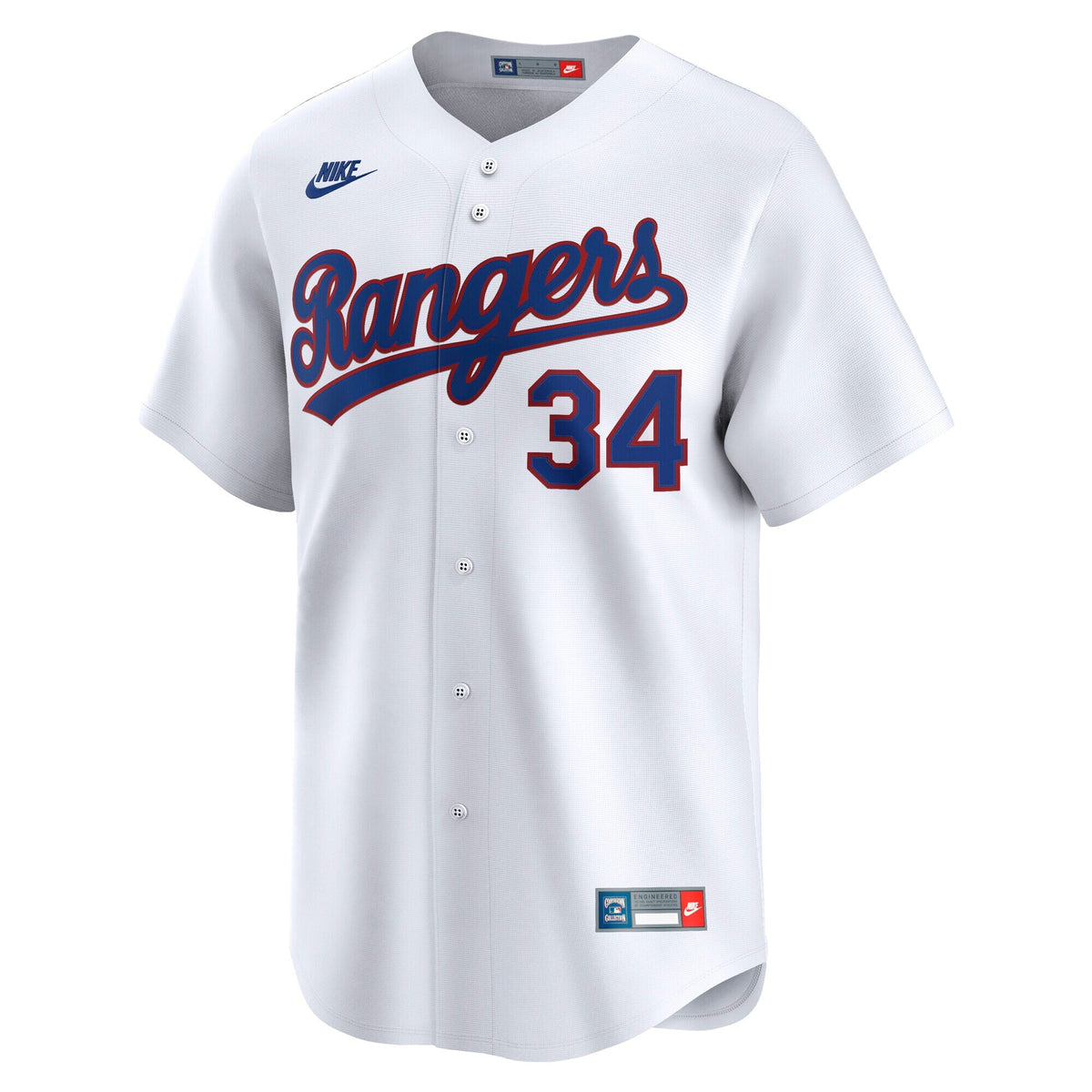 Texas Rangers Nolan Ryan White Throwback Cooperstown Collection Limited Jersey