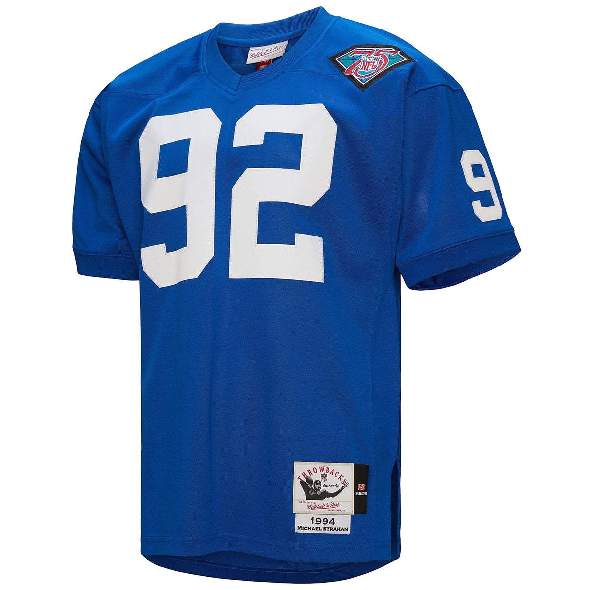 New York Giants 1994 Michael Strahan Royal Authentic Throwback Retired Player Jersey