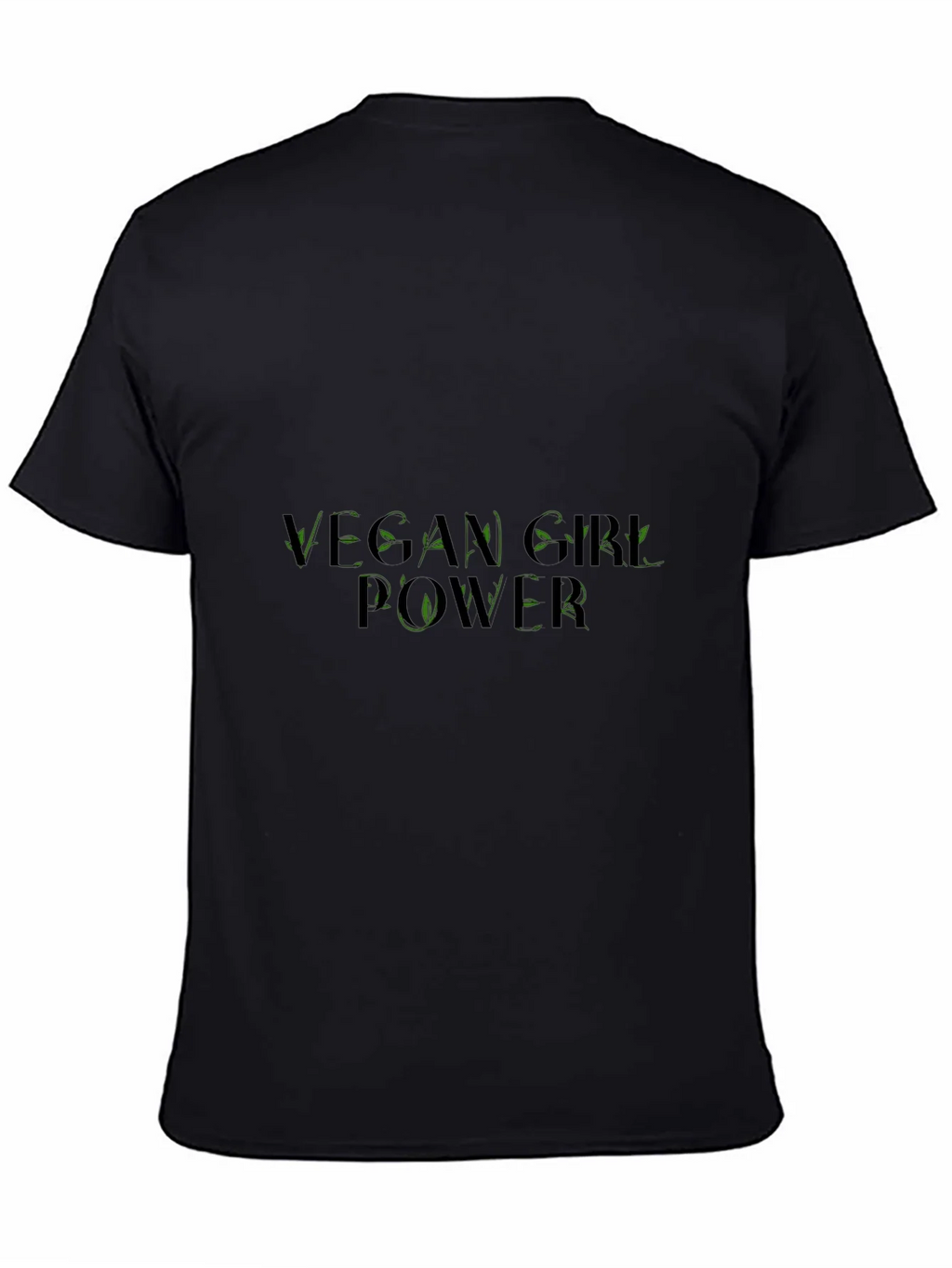 Vegan Girl Power Tee - Black Cotton Graphic T-Shirt