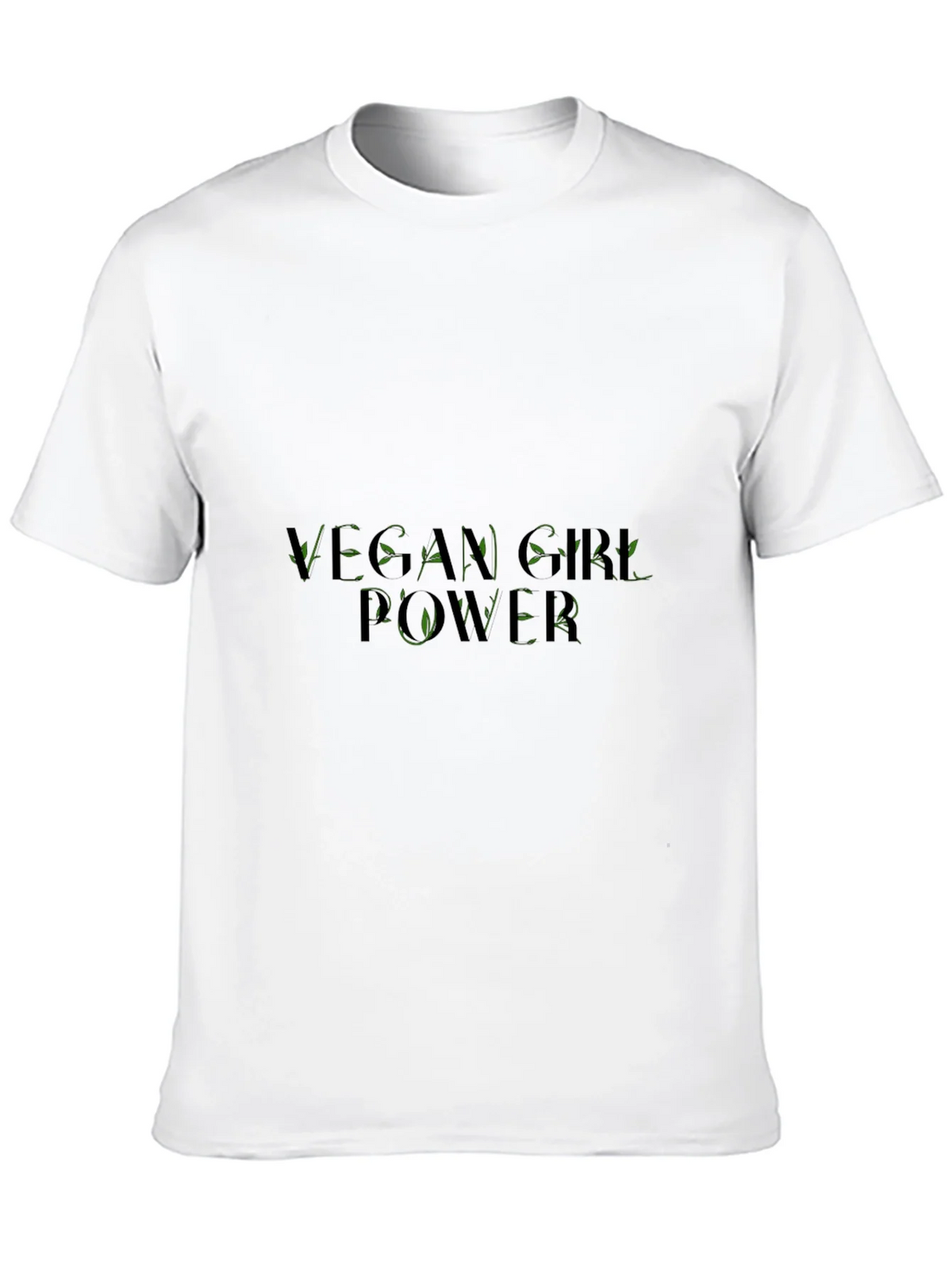 Vegan Girl Power Tee - Black Cotton Graphic T-Shirt