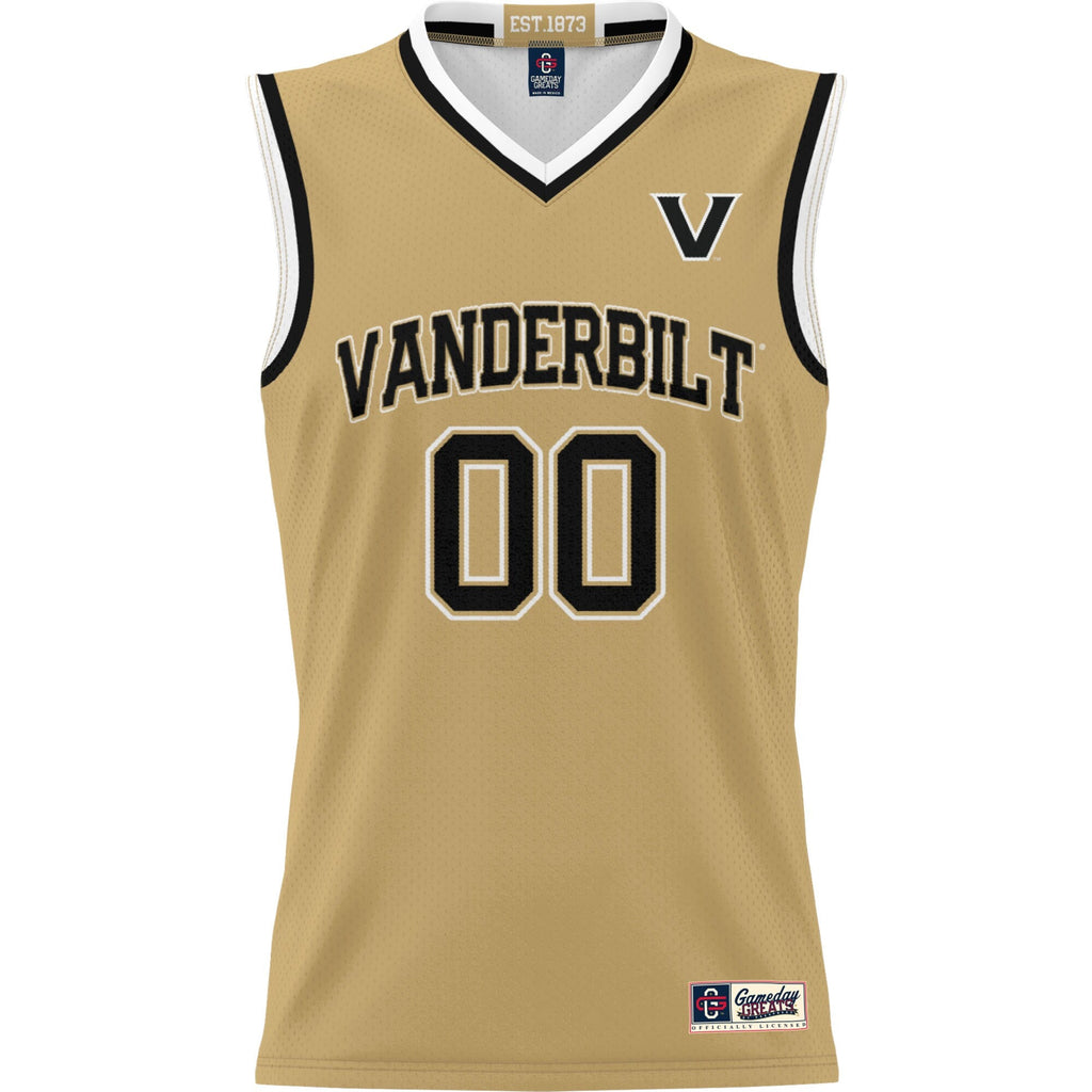 Vanderbilt Commodores NIL Pick-A-Player Basketball Jersey - Gold