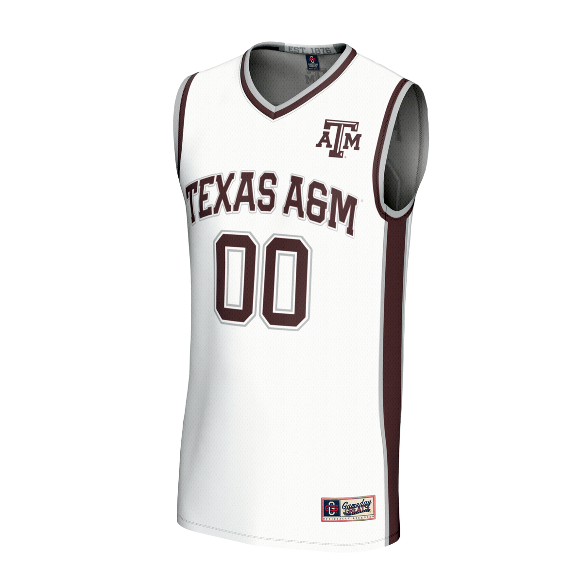 Texas A&M Aggies Lightweight Collegiate Basketball NIL Pick-A-Player Fashion Jersey - White