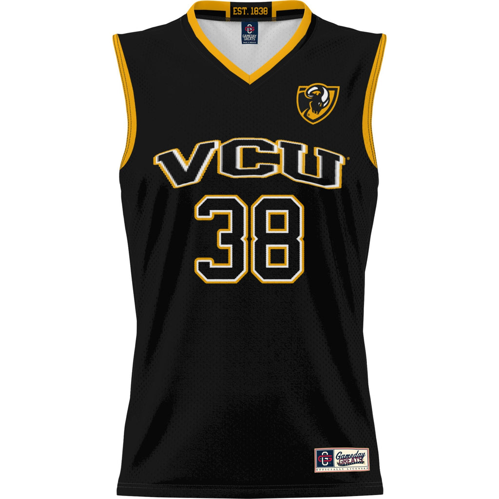 #38 VCU Rams Lightweight Basketball Jersey - Black