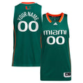 Miami Hurricanes Custom Alternate Basketball Jersey - Green