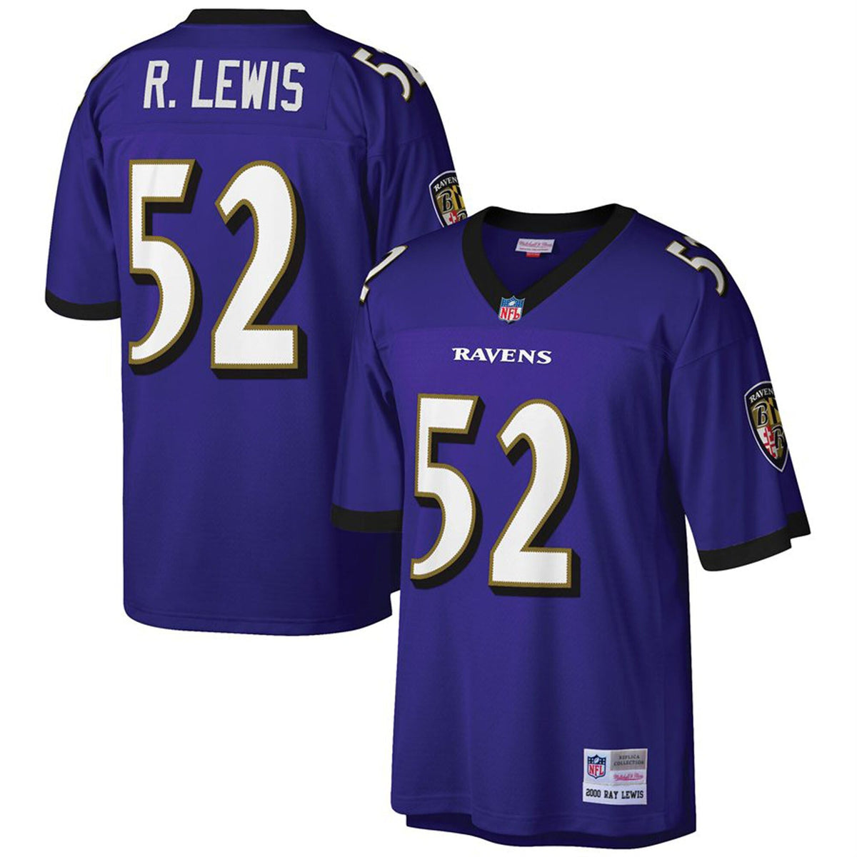 Baltimore Ravens Ray Lewis Purple Big & Tall 2000 Retired Player Replica Jersey