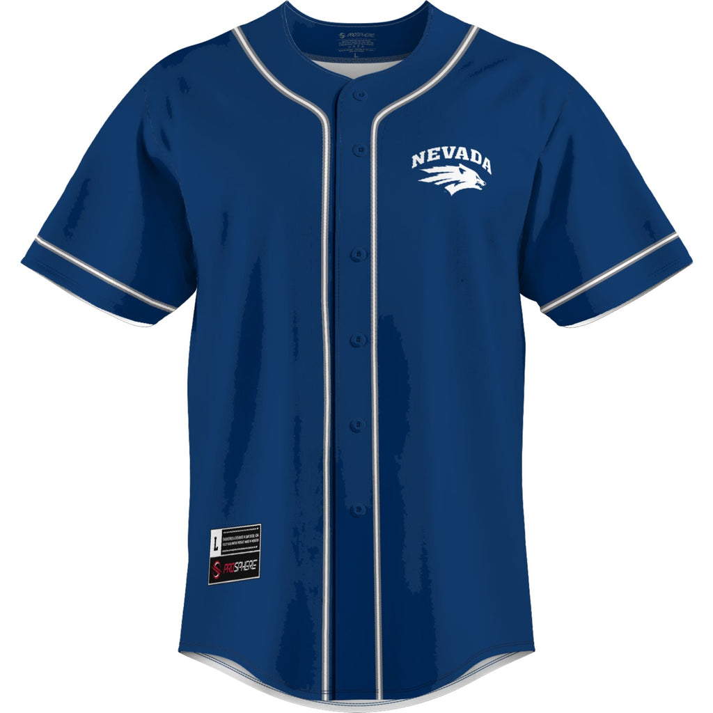 Nevada Wolf Pack Lightweight Baseball Jersey - Blue