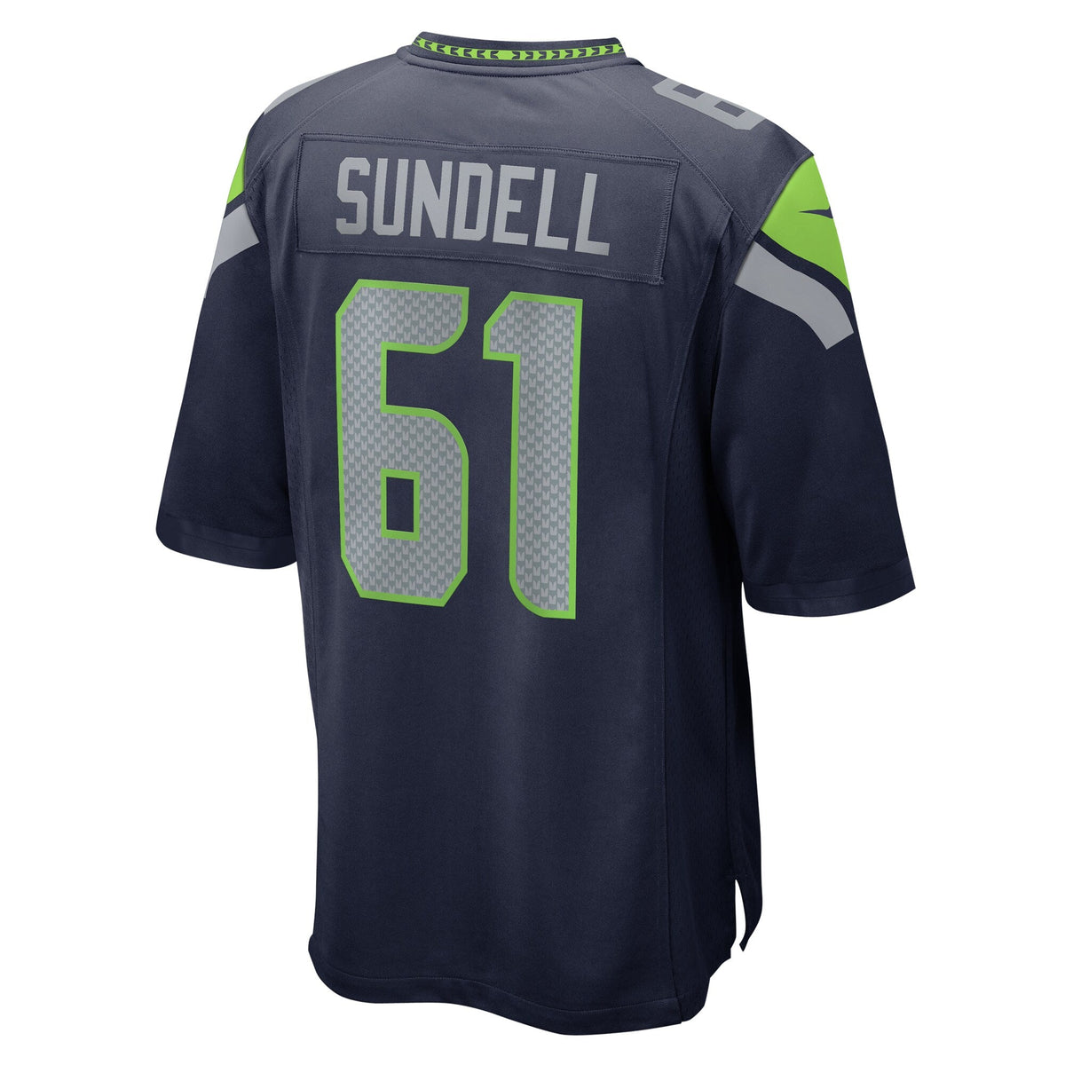 Seattle Seahawks Jalen Sundell College Navy Game Jersey