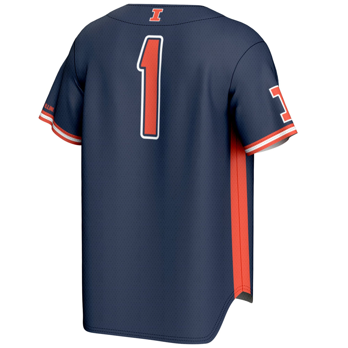 #1 Illinois Fighting Illini Lightweight Baseball Jersey - Navy