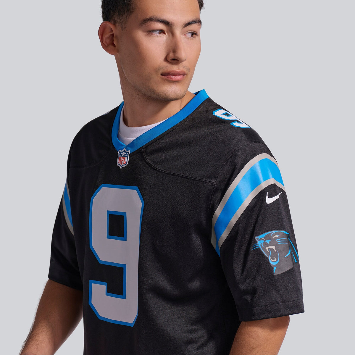 Carolina Panthers Bryce Young Black Team Game Jersey