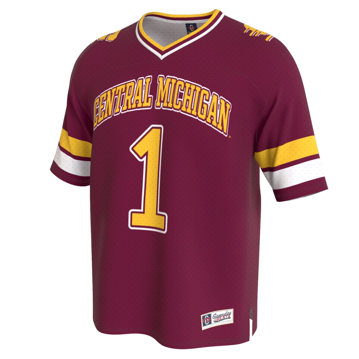 Central Michigan Chippewas Lightweight Collegiate Football Fashion Jersey - Maroon
