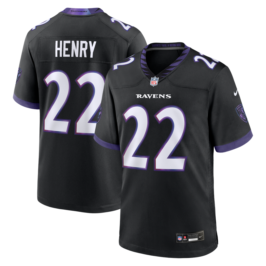 Baltimore Ravens Derrick Henry Black Alternate Game Jersey