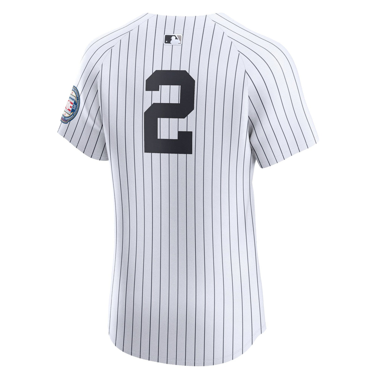New York Yankees Derek Jeter White Home 2020 Hall of Fame Induction Patch Elite Player Jersey