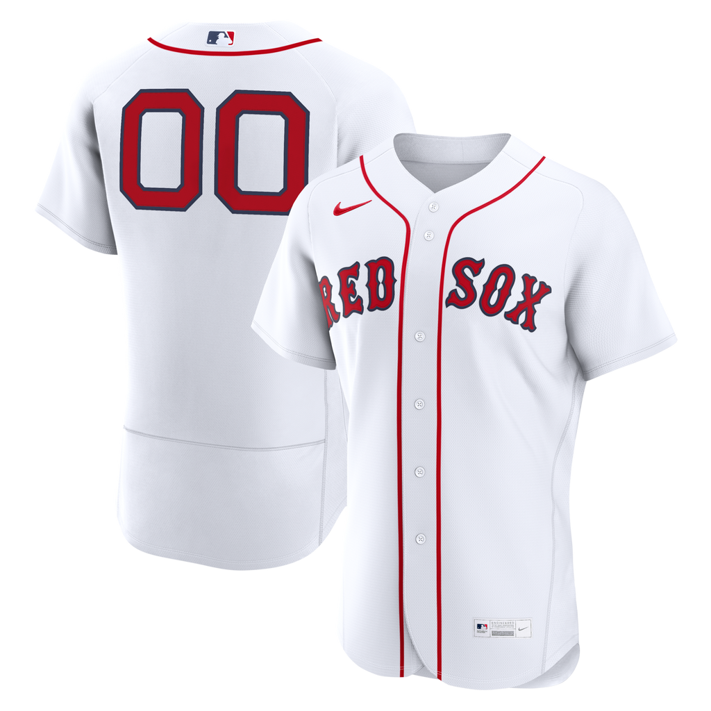 Boston Red Sox White Home Authentic Custom Jersey