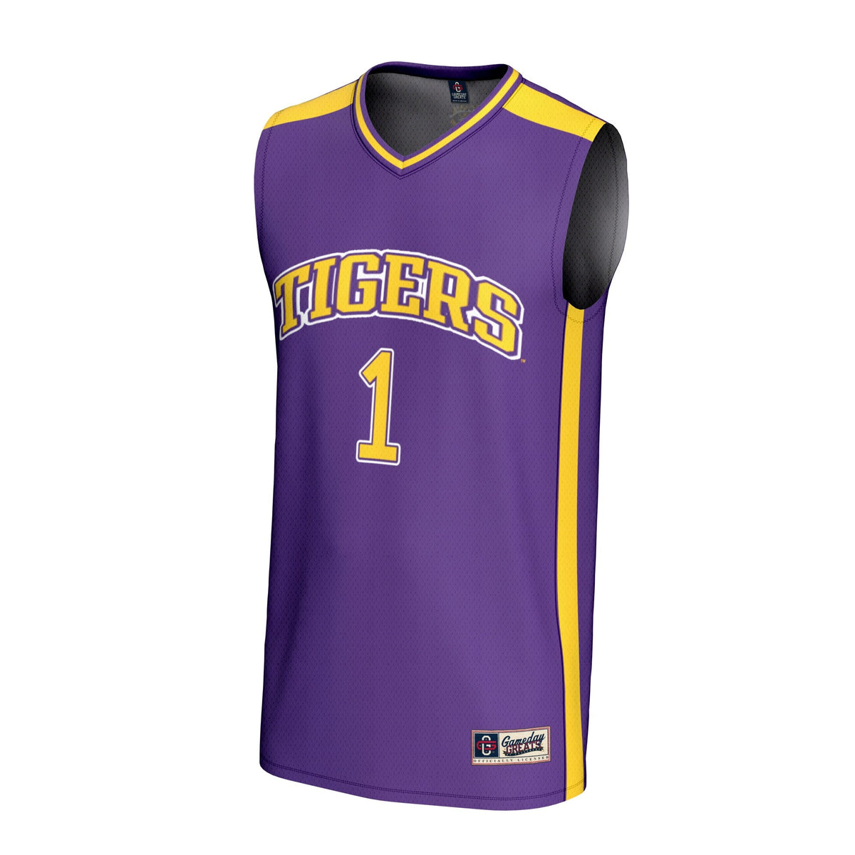 #1 LSU Tigers Lightweight Basketball Fashion Jersey - Purple