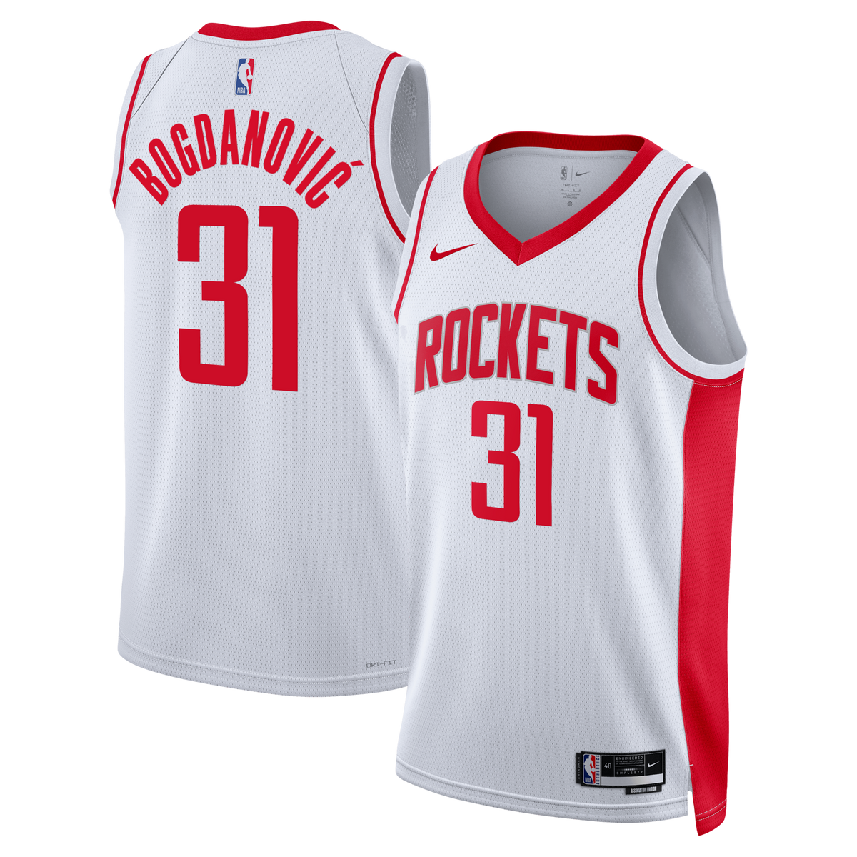 Houston Rockets Association Edition Swingman Jersey - White - Bogdan Bogdanović