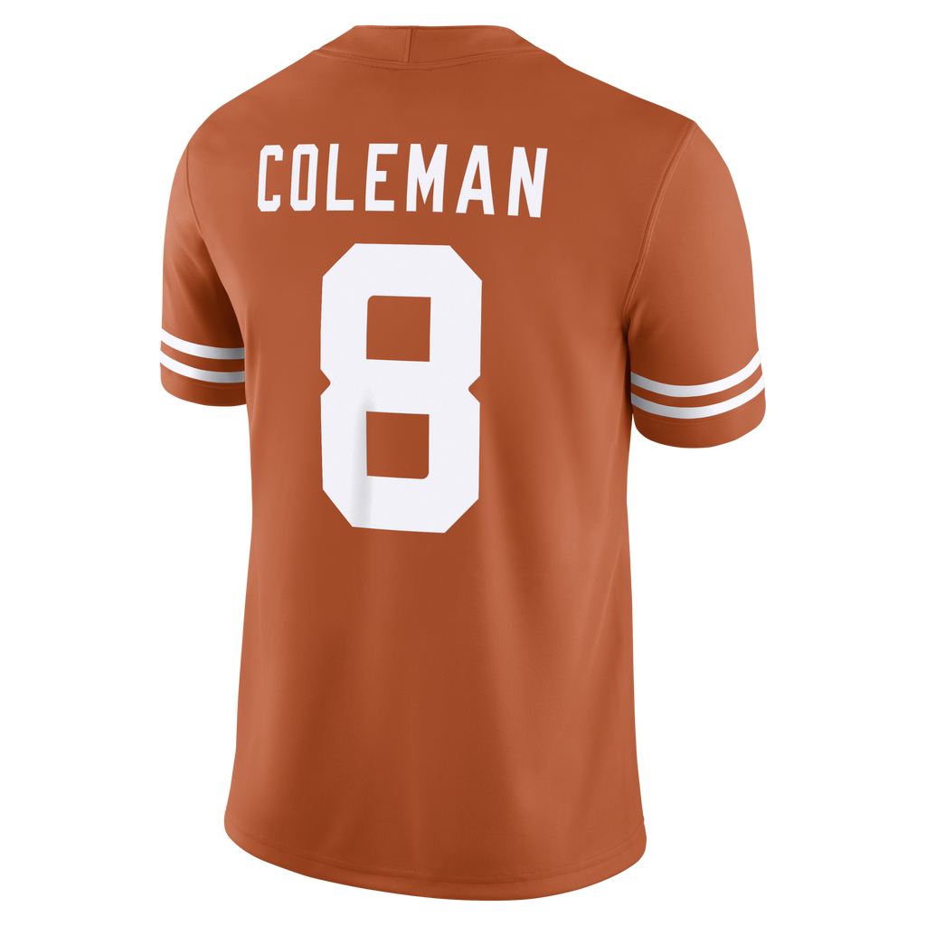 Cam Coleman Texas Longhorns Game Football Jersey - Texas Orange