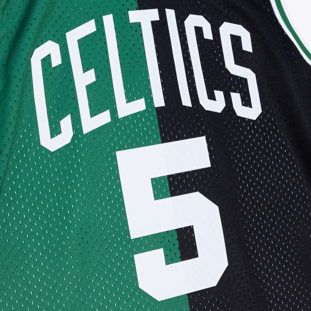 Boston Celtics Kevin Garnett 2007 Split Swingman Jersey - Black/Green