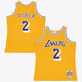 Los Angeles Lakers Derek Fisher 1996 Swingman Authentic Jersey - Light Gold