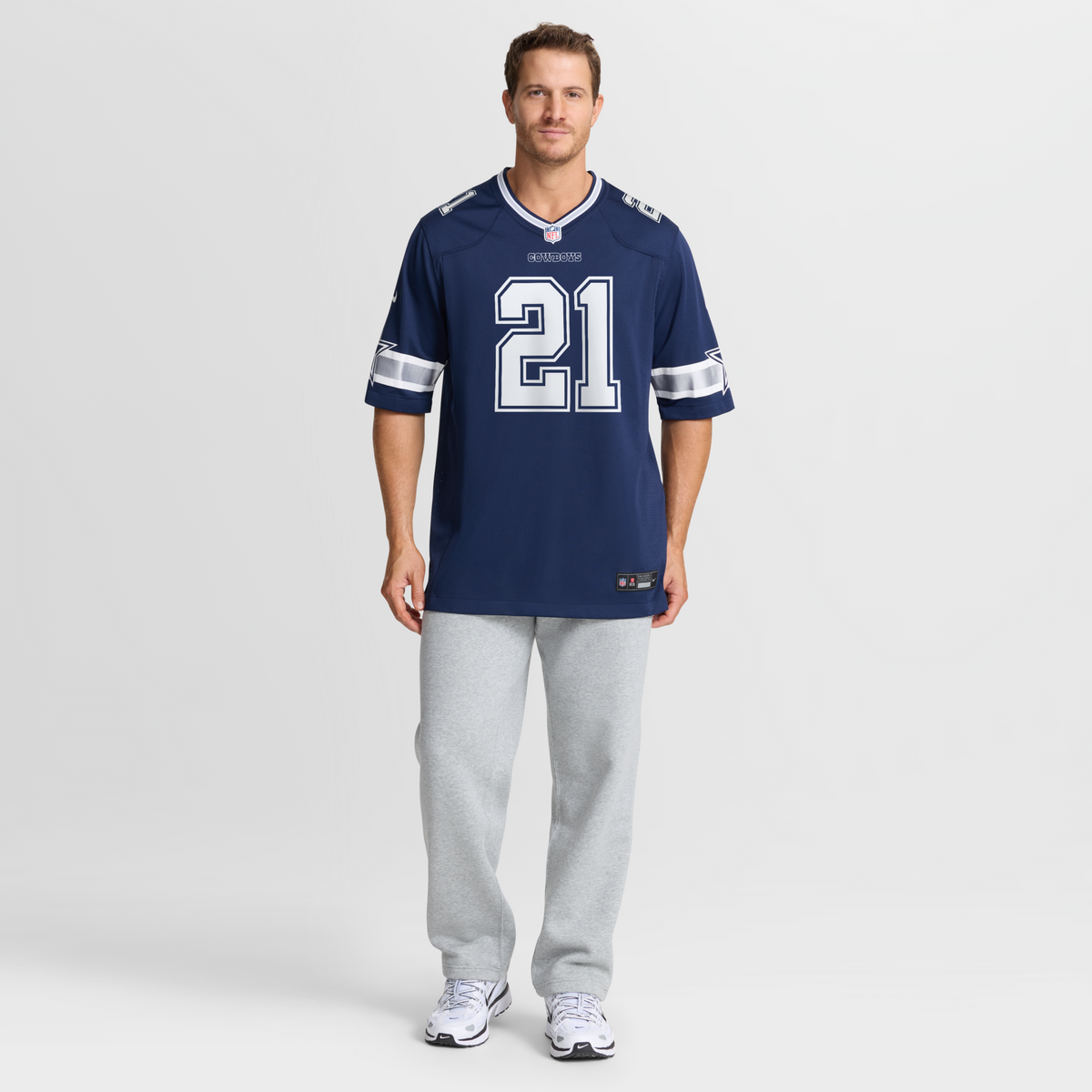 Dallas Cowboys Deion Sanders Navy Team Retired Player Game Jersey