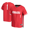 #1 Nebraska Huskers Lightweight Baseball Jersey - Scarlet