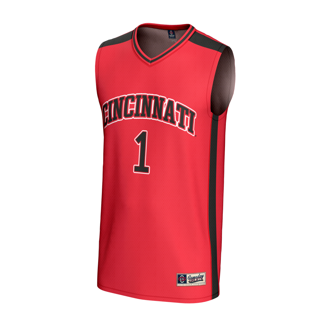 #1 Cincinnati Bearcats Lightweight Collegiate Basketball Fashion Jersey - Red