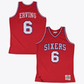 Philadelphia 76ers Julius Erving 1982 Swingman Road Authentic Jersey - Scarlet