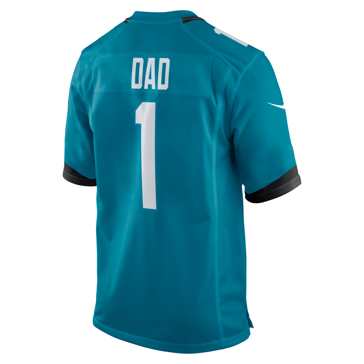 Jacksonville Jaguars Number 1 Dad Teal Game Jersey