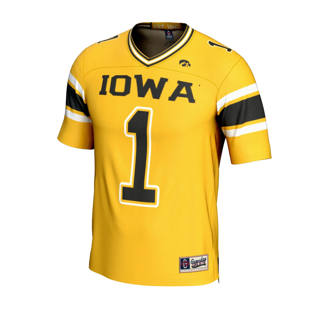Iowa Hawkeyes Lightweight Collegiate Football Fashion Jersey - Gold