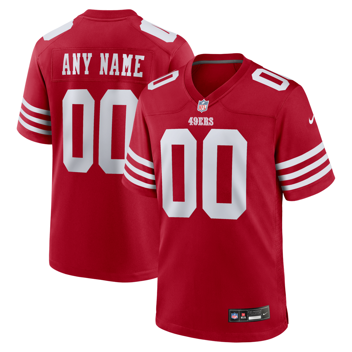 San Francisco 49ers Scarlet Custom Jersey