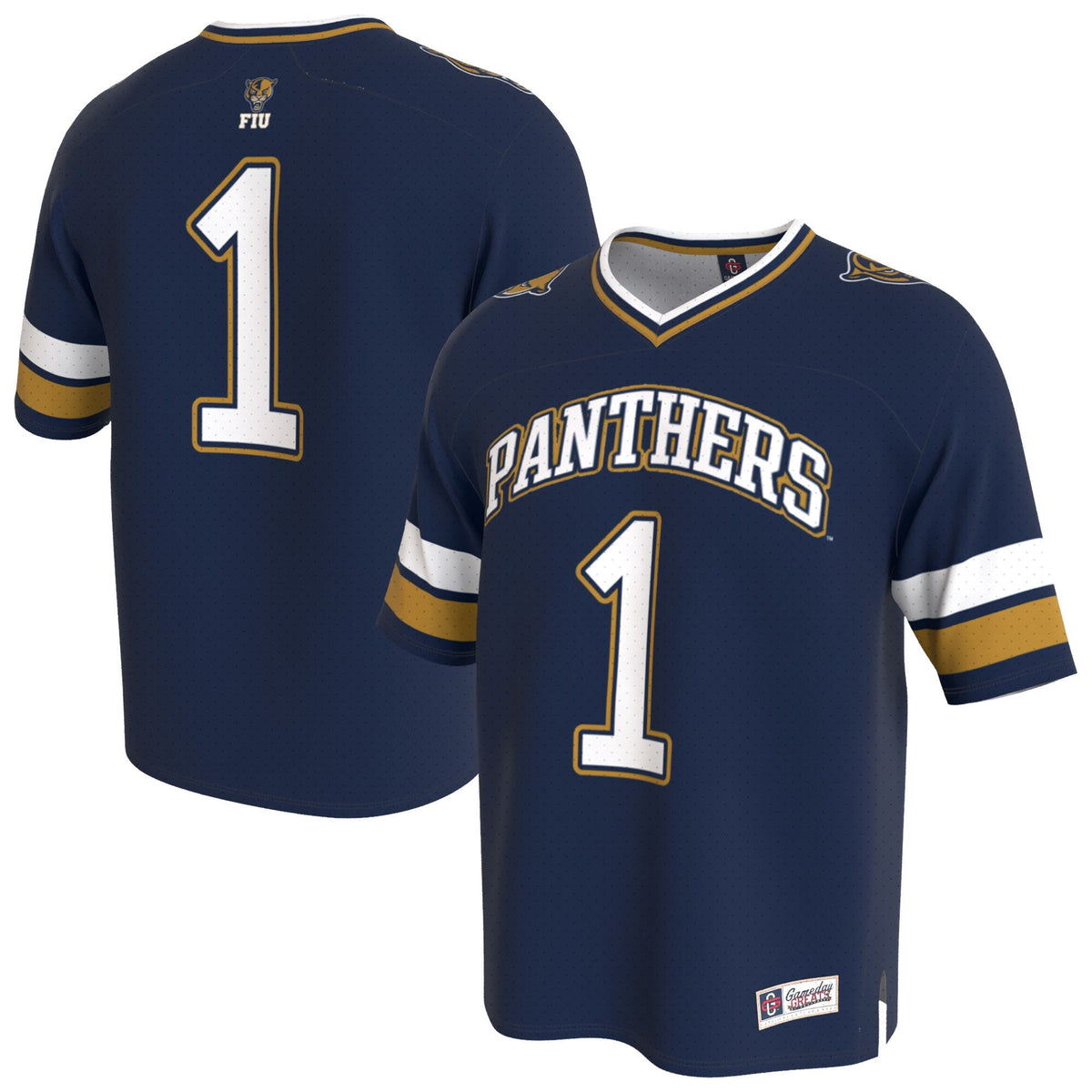 FIU Panthers Lightweight Collegiate Football Fashion Jersey - Navy