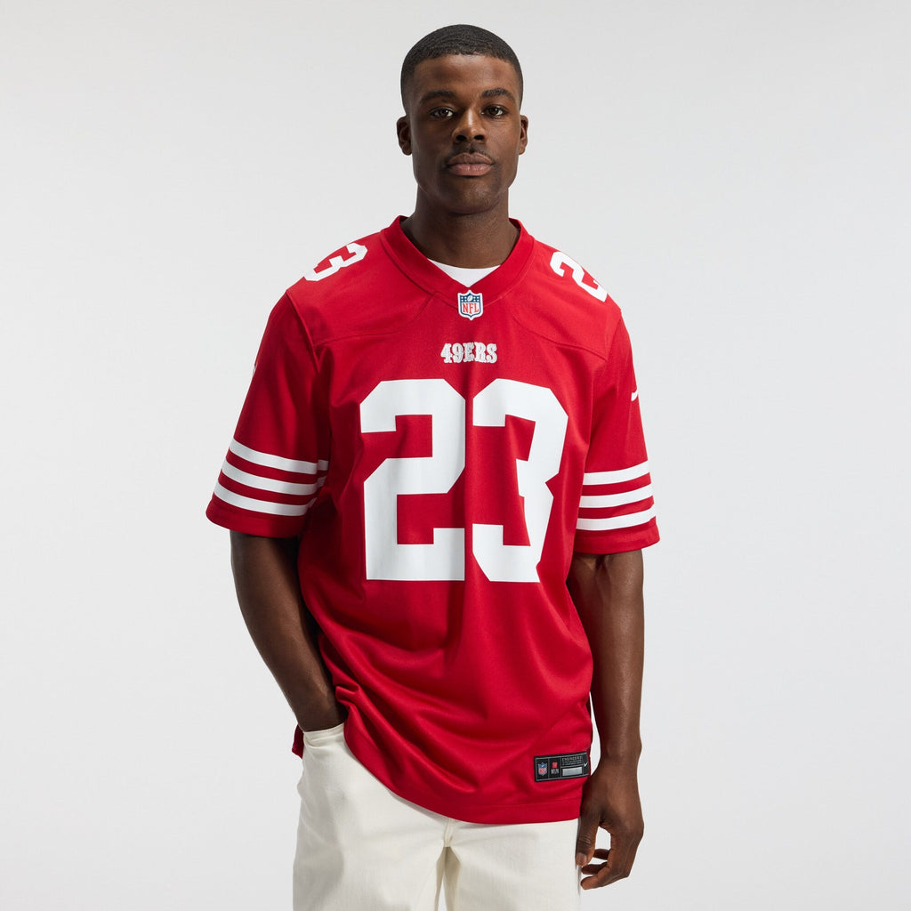 San Francisco 49ers Christian McCaffrey Scarlet Game Player Jersey