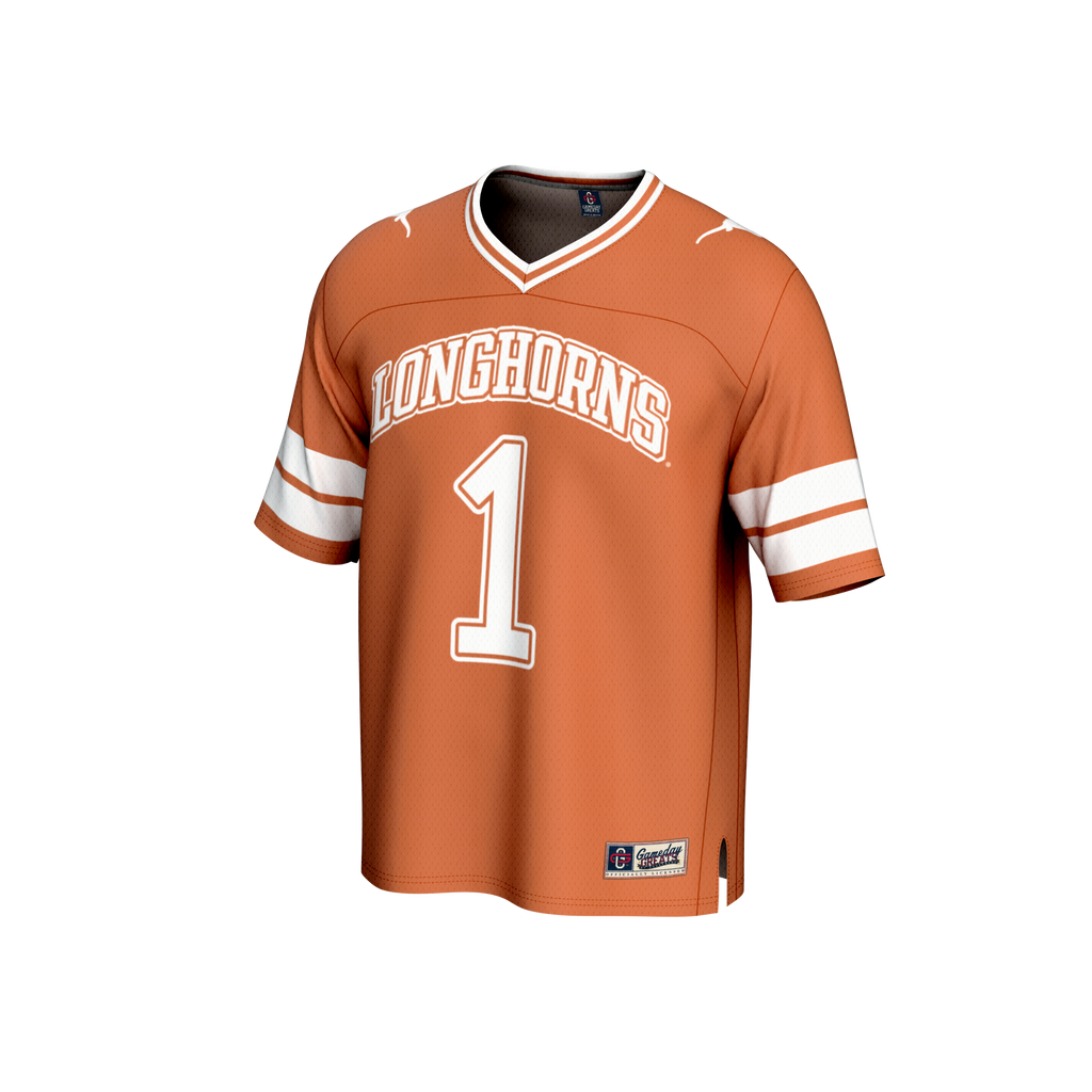 #1 Texas Longhorns Football Fashion Jersey - Texas Orange