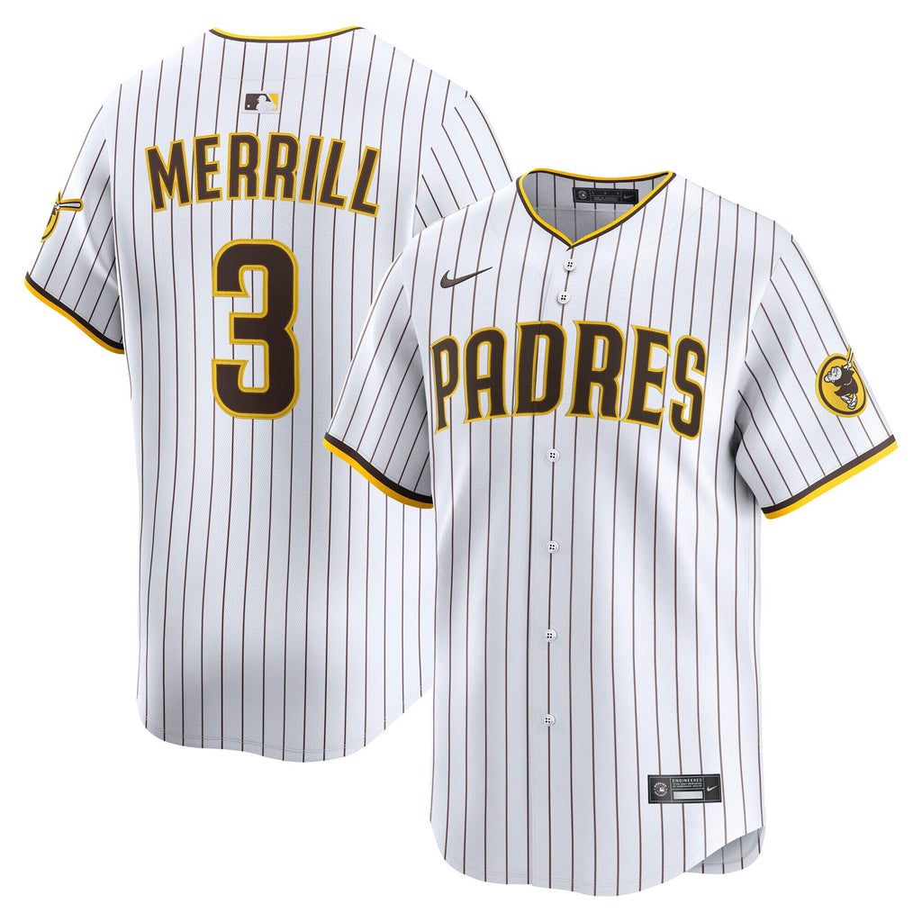 San Diego Padres Jackson Merrill White Home Limited Player Jersey