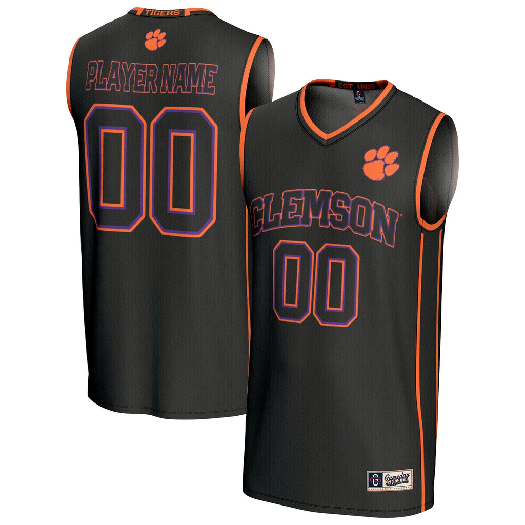 Clemson Tigers Lightweight Collegiate Basketball NIL Pick-A-Player Fashion Jersey - Black