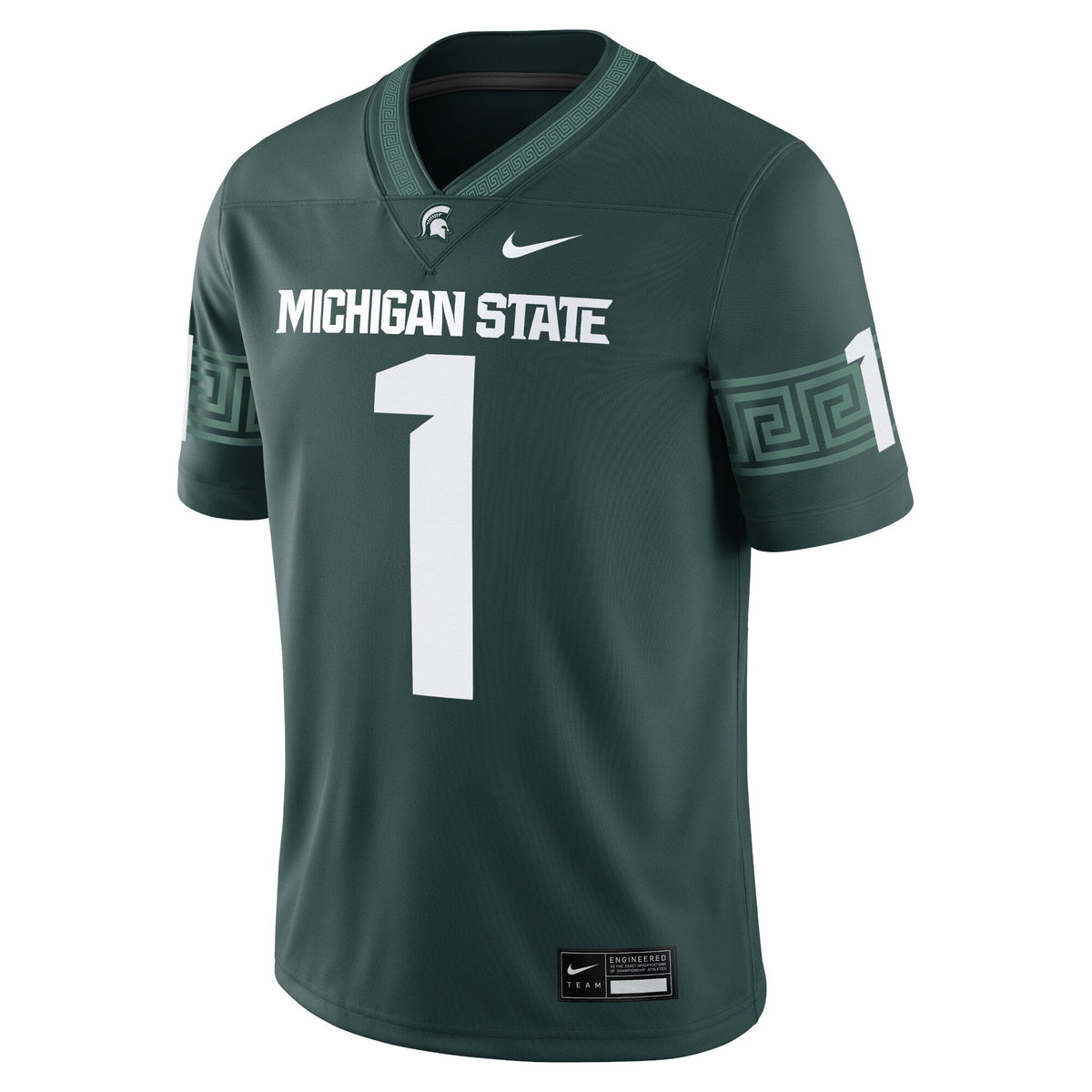 #1 Green Michigan State Spartans Game Jersey