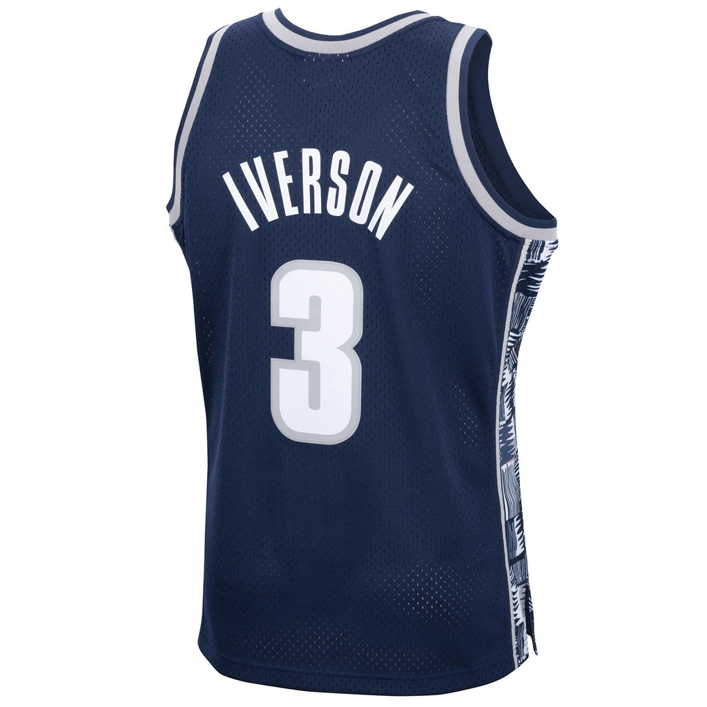 Allen Iverson Navy Georgetown Hoyas 1995/96 Swingman Replica Jersey