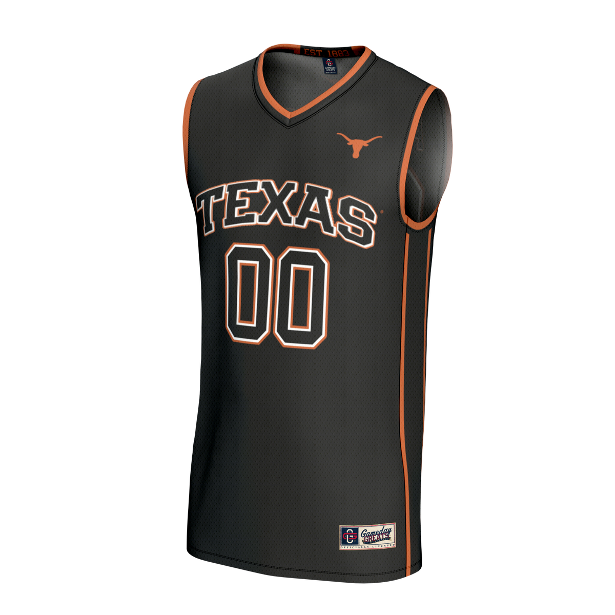 Texas Longhorns Lightweight Collegiate Basketball NIL Pick-A-Player Fashion Jersey - Black