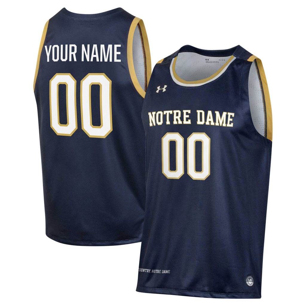 Notre Dame Fighting Irish Custom Alternate Basketball Jersey - Navy