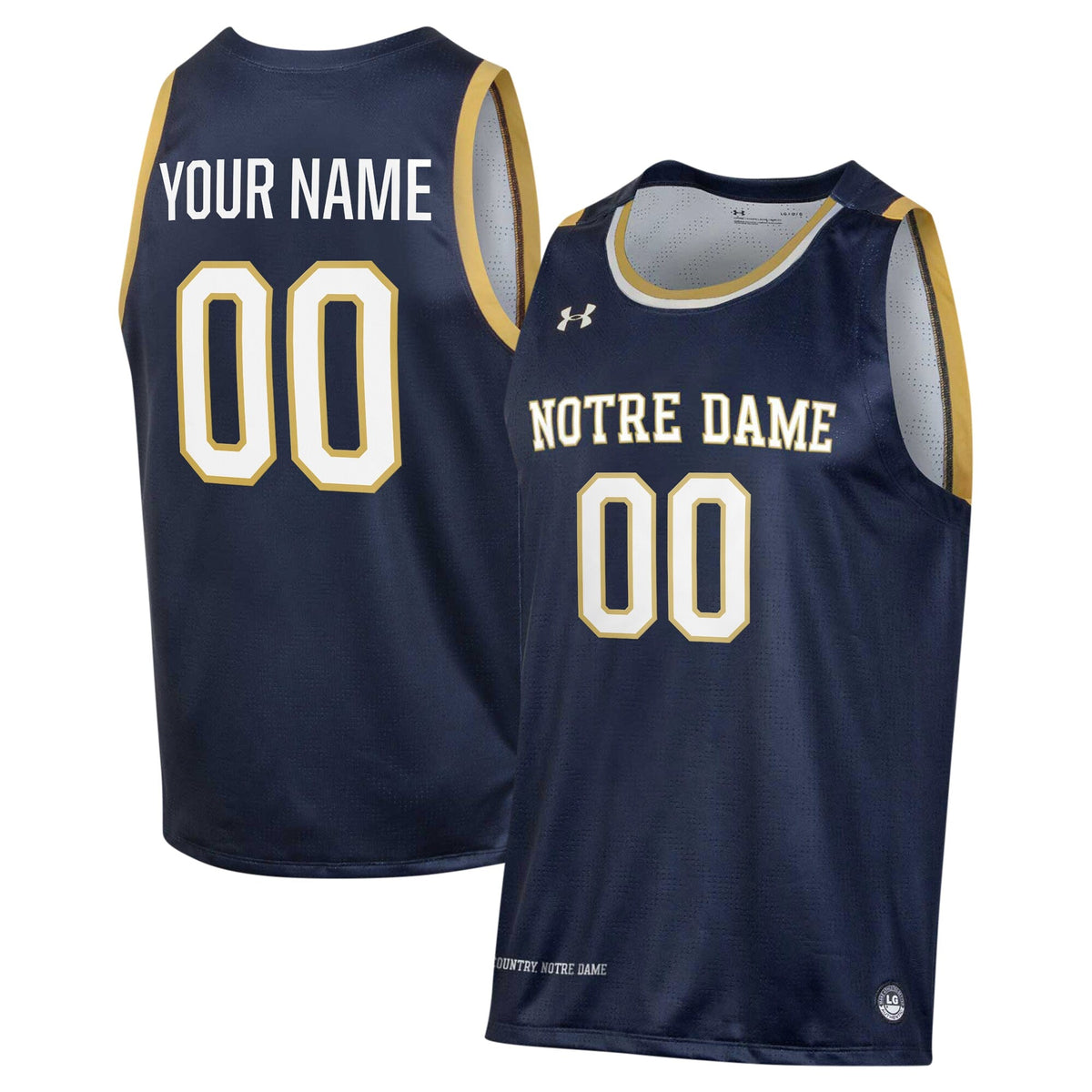 Notre Dame Fighting Irish Custom Alternate Basketball Jersey - Navy