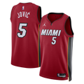 Miami Heat Statement Edition Swingman Jersey - Red - Nikola Jović