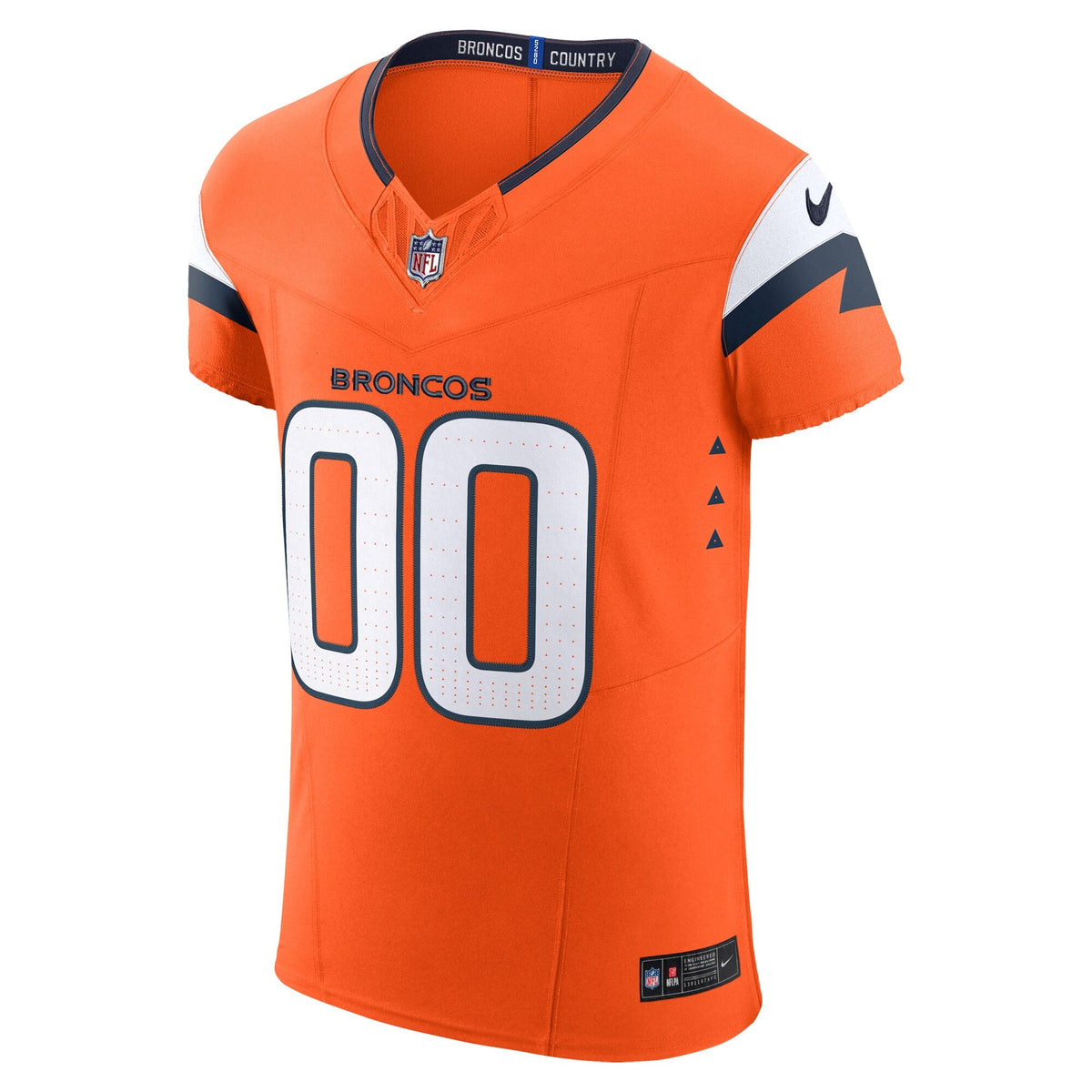 Denver Broncos Orange Team Vapor F.U.S.E. Elite Custom Jersey