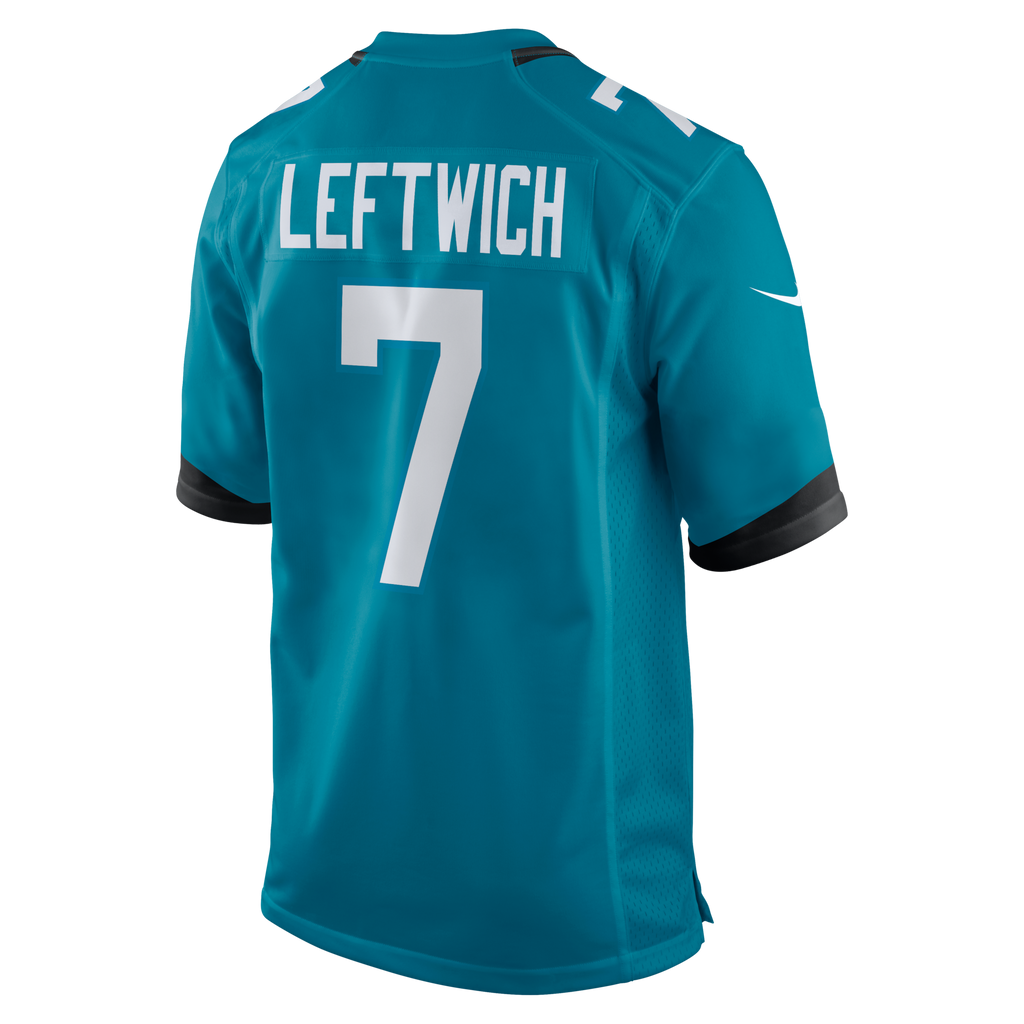 Jacksonville Jaguars Byron Leftwich Teal Retired Player Game Jersey