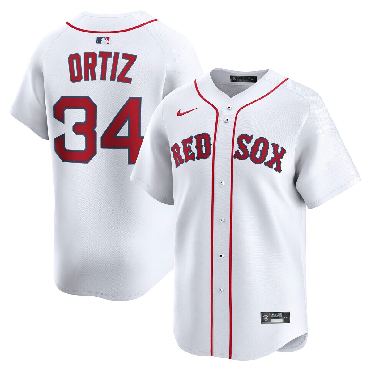Boston Red Sox David Ortiz White Home Limited Jersey