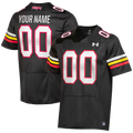 Maryland Terrapins Custom Replica Football Jersey - Black
