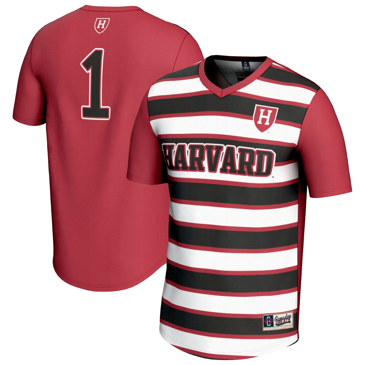 #1 Harvard Crimson Lightweight Soccer Fashion Jersey - Crimson