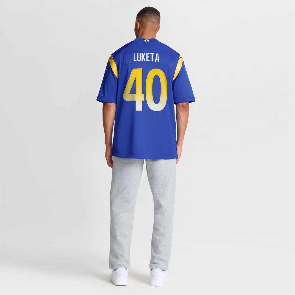Los Angeles Rams Jesse Luketa Royal Team Game Jersey