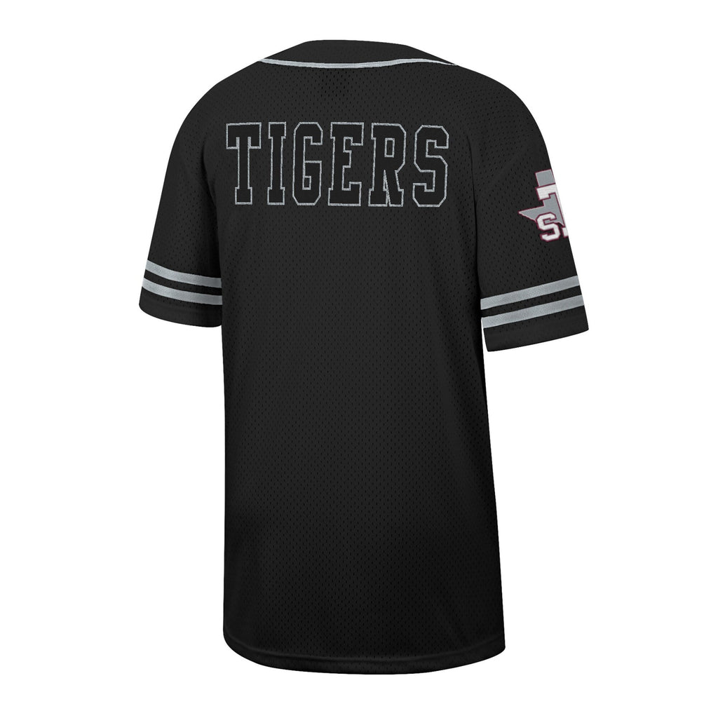 Texas Southern Tigers Free Spirited Mesh Button-Up Baseball Jersey - Black
